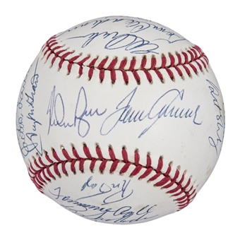 1969 World Series Champions New York Mets Team Signed ONL White Reunion Ball with 25 Signatures (SGC)